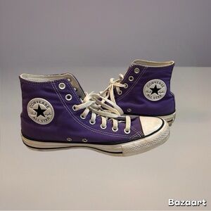 Size 7 Men’s 9 Women’s - Converse Chuck Taylor All Star High Electric Purple